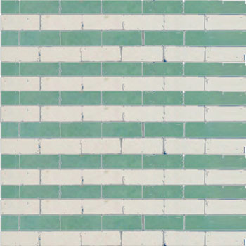 Mosaic House Moroccan tile Breeze SQ Custom 1-12 White Light Green  zellige, mosaic, zellij, field, pattern, glaze, simple, classic, bricks 